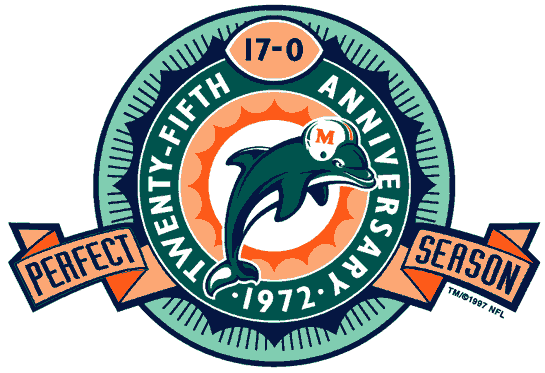 Miami Dolphins 1997 Anniversary Logo cricut iron on
